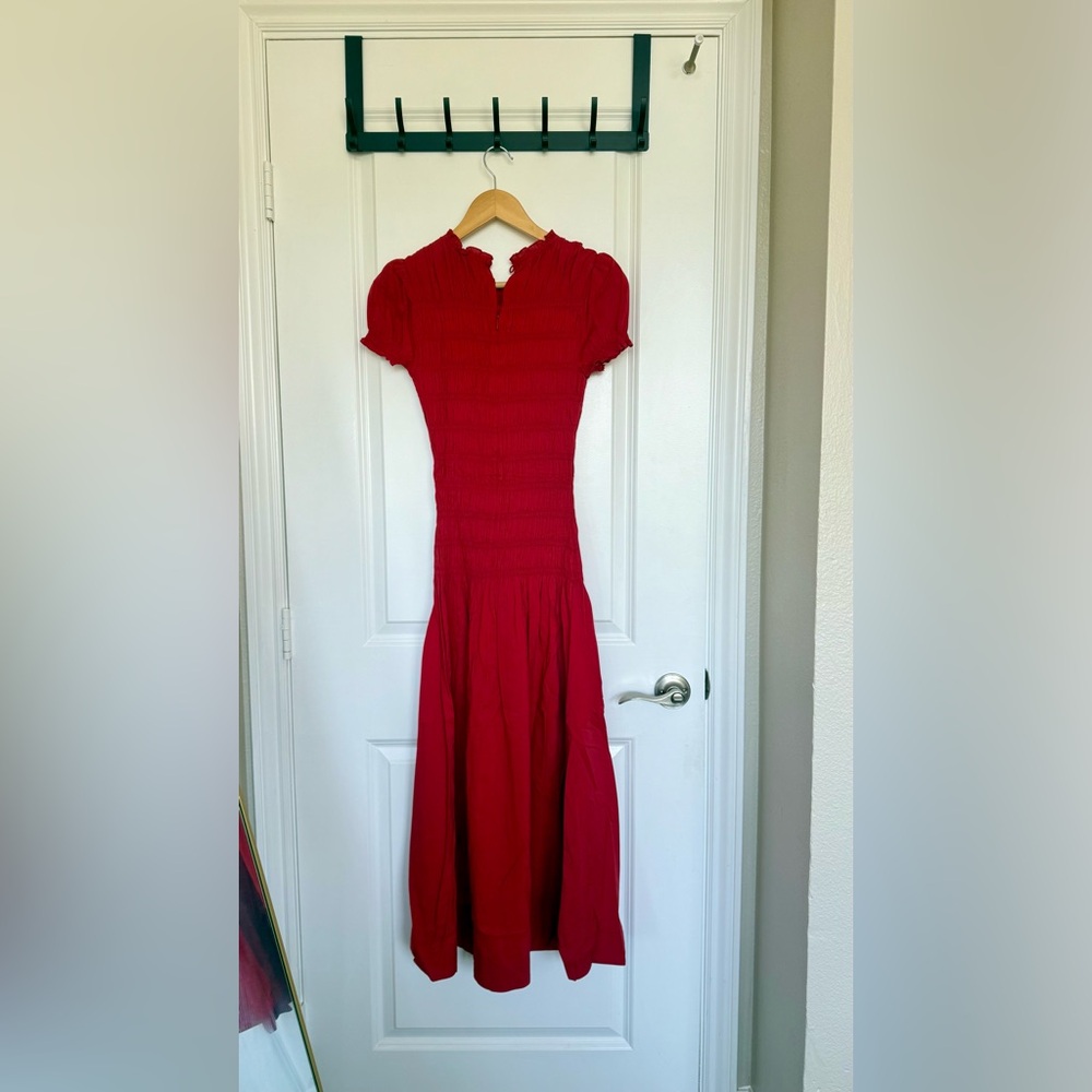 Reformation Kiria Dress in Lipstick Red. Brand new without tags, never worn. - Picture 12 of 16